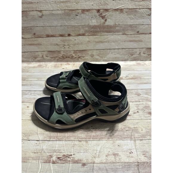 ECCO Yucatan Sandals Women's Size EU 39 8.5 Hiking Adjustable Straps Matcha Sand - Picture 3 of 8